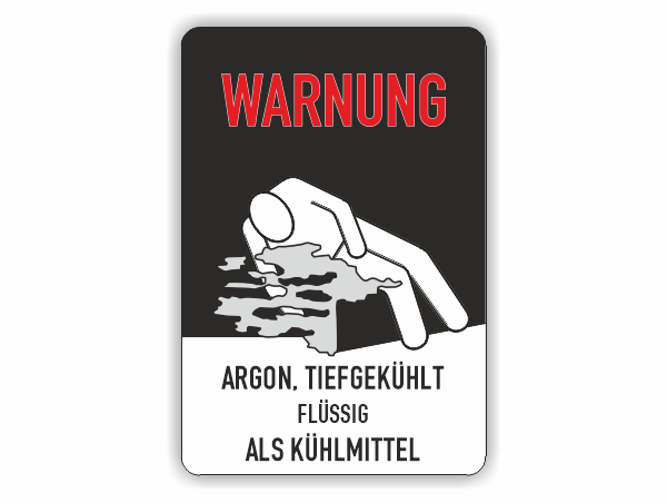 Argon, tiefgekühlt, flüssig als Kühlmittel