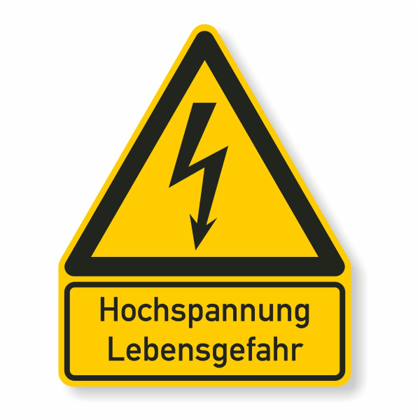 Hochspannung Lebensgefahr , Warnzeichen