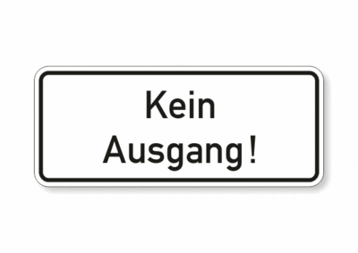 text ,Kein Ausgang