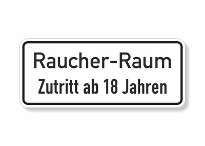 Raucher-Raum , Zutritt ab 18 Jahren