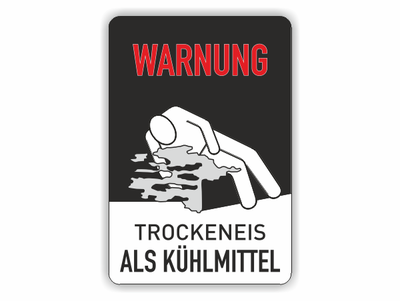 bewusstlose person, text Trockeneis als Kühlmittel