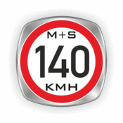 Reifenindex 140 kmh m+s rot/silber