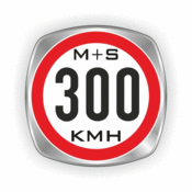 300 kmh m+s Rot/silber